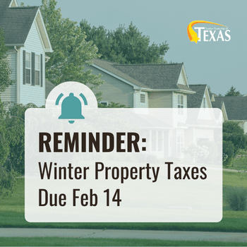 Property taxes due February 14 - Web